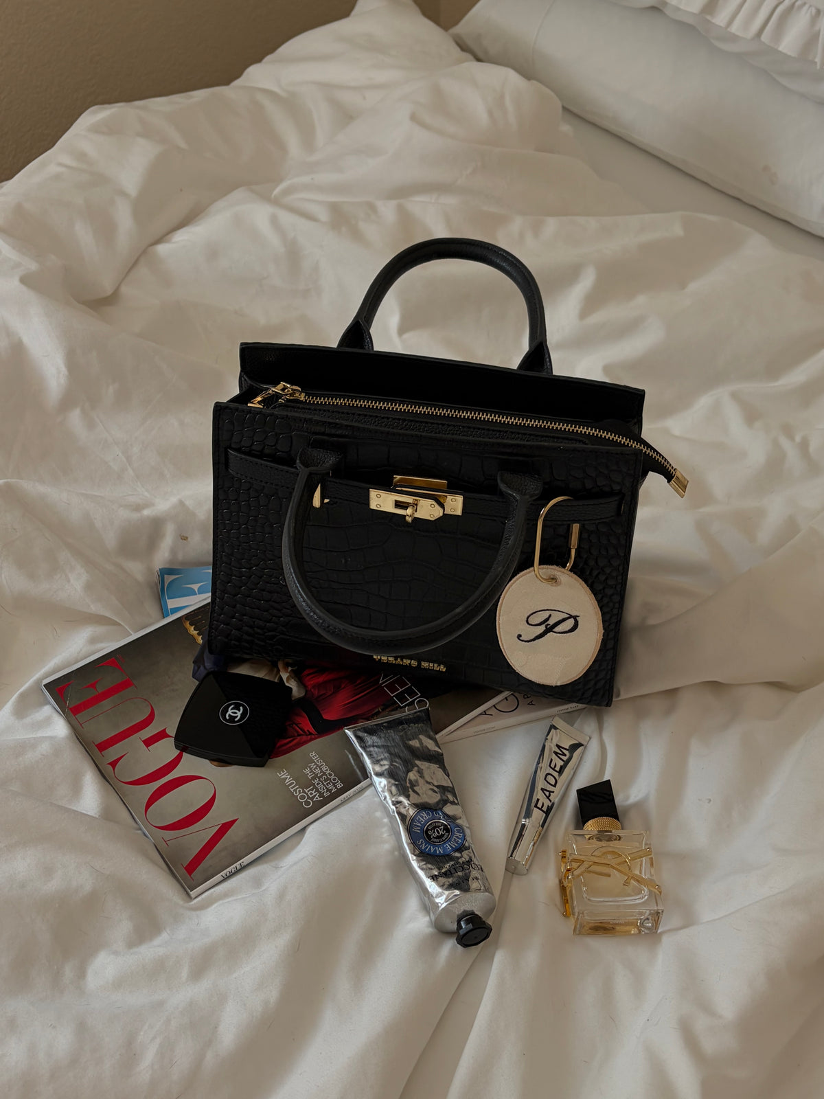 Initial Monogram Bag Tag